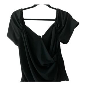 Express Elegant Black Women's Top Cinch Back